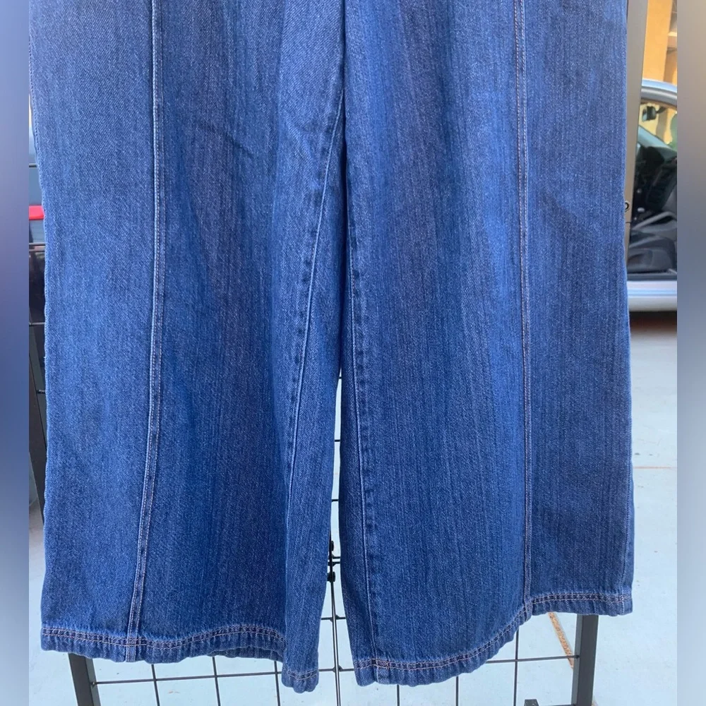 NWOT Universal Thread Dark Blue Wide-Leg Drawstring Jeans - Picture 3 of 9